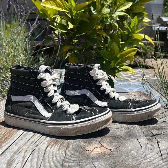 Van’s SK8 hi-tops. Suede, canvas and rubber. Old school Y2K. Men’s sz 5.5 - Picture 1 of 7